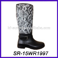 pu pattern rain boot luxury rain boot